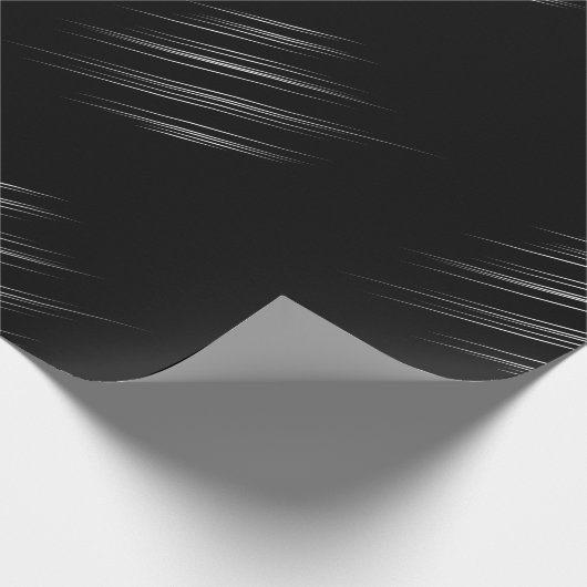 Monochrome, zeitgemäße, wedge-förmige Schlaganfäll Geschenkpapier (Ecke)