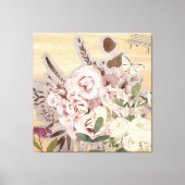 Monochromer Blumenhintergrund Leinwanddruck (Vorderseite)