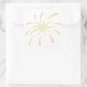 Monochromer Doodle-Ausbruch Quadratischer Aufkleber (Tasche)