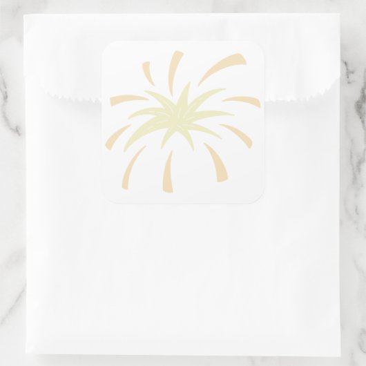 Monochromer Doodle-Ausbruch Quadratischer Aufkleber (Tasche)