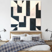 Monochromer Kontrast Leinwanddruck (Insitu (Schlafzimmer))