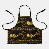 Monochromer opulenter Wirbel Designer-Kinder-Kochb Schürze (Vorderseite)