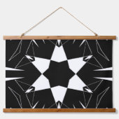 Monochromer Puls Wandteppich Mit Holzrahmen (Vorne)
