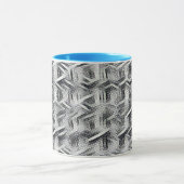 Monochromes abstraktes geometrisches Muster 1279 Tasse (Zentrum)