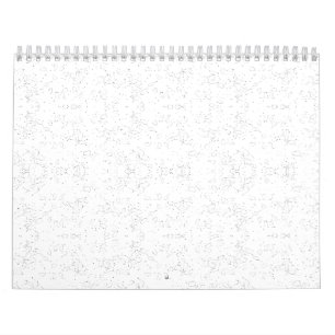 Monochromes Blumenmuster – Elegante nahtlose Kunst Kalender