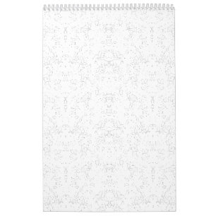 Monochromes Blumenmuster – Elegante nahtlose Kunst Kalender