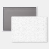 Monochromes Blumenmuster – Elegante nahtlose Kunst Magnet (Vorderseite/Rückseite)