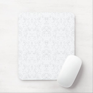 Monochromes Blumenmuster – Elegante nahtlose Kunst Mousepad