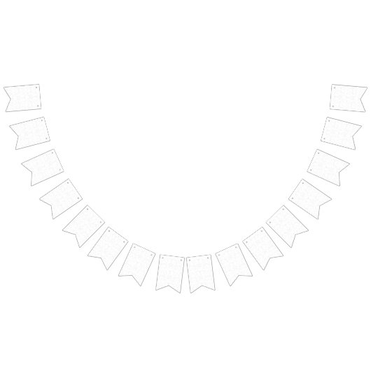 Monochromes Blumenmuster – Elegante nahtlose Kunst Wimpelkette (Alle)