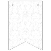Monochromes Blumenmuster – Elegante nahtlose Kunst Wimpelkette (Erste Fahne)