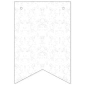 Monochromes Blumenmuster – Elegante nahtlose Kunst Wimpelkette (Dritte Fahne)