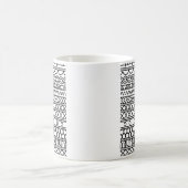 Monochromes Boho-Strickmuster | Tribal geometrisch Kaffeetasse (Mittel)