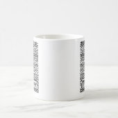 Monochromes Boho-Strickmuster | Tribal Geometrisch Kaffeetasse (Mittel)