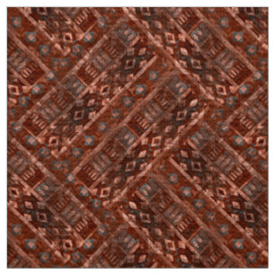 Monochromes braunes Ethnomuster in Beige. Stoff