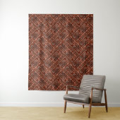Monochromes braunes Ethnomuster in Beige. Wandteppich (Beispiel)