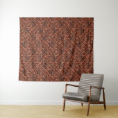 Monochromes braunes Ethnomuster in Beige. Wandteppich (Beispiel (Horizontal))