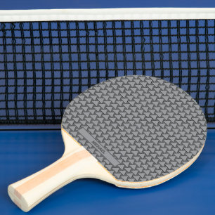 Monochromes Dreiecksmosaik mit individuellem Namen Tischtennis Schläger