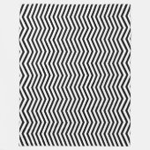 Monochromes geometrisches Linienmuster Modern Fleecedecke (Vorderseite)