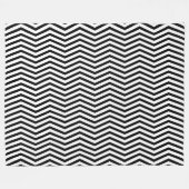 Monochromes geometrisches Linienmuster Modern Fleecedecke (Vorderseite (Horizontal))