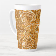 Monochromes goldenes Paisleymuster