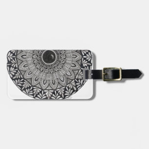 Monochromes Mandala-Design-Gepäckanhänger Gepäckanhänger