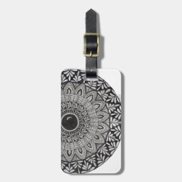 Monochromes Mandala-Design-Gepäckanhänger Gepäckanhänger