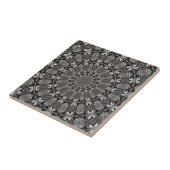 Monochromes Mandala Fliese (Seite)