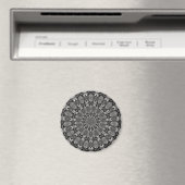 Monochromes Mandala Magnet (In Situ (Geschirrspüler))