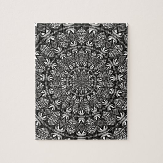 Monochromes Mandala Puzzle (Vertikal)
