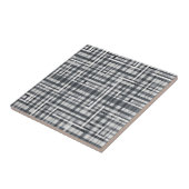 Monochromes Pixel-Check-Muster Fliese (Seite)