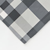 Monochromes Pixel-Kontrollgeometrisches Muster Fleecedecke (Ecke)