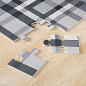 Monochromes Pixel-Kontrollgeometrisches Muster Puzzle (Seite)