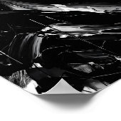 Monochromes Poster mit wildem Geist (Ecke)