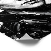 Monochromes Poster mit wildem Geist (Ecke)
