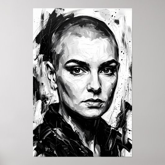 Monochromes Poster mit wildem Geist (Vorne)