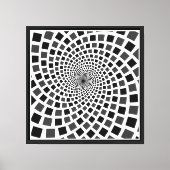 Monochromes Quadrat-Vortex Leinwanddruck (Vorderseite)