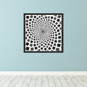 Monochromes Quadrat-Vortex Leinwanddruck (Insitu (Holzboden))