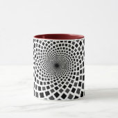 Monochromes Quadrat-Vortex Tasse (Zentrum)