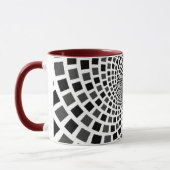 Monochromes Quadrat-Vortex Tasse (Links)