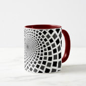 Monochromes Quadrat-Vortex Tasse (VorderseiteRechts)