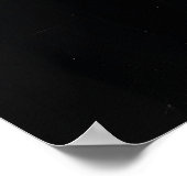 Monochromes Rabenporträt Poster (Ecke)