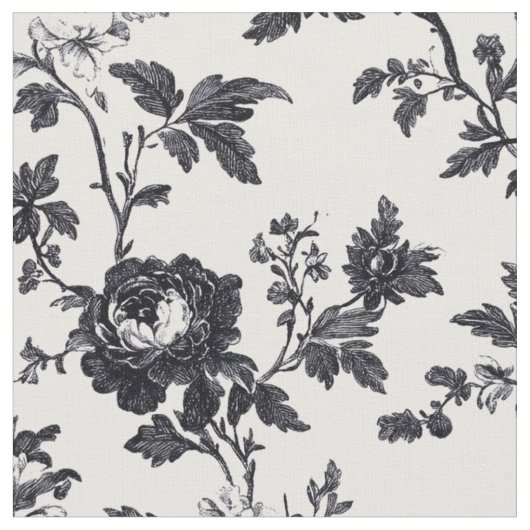 Monochromes Rosenrebenmuster Stoff (Nahaufnahme)