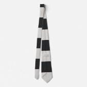Monochromes Schwarz-Weiß-Schachbrettmuster Krawatte (Rückseite)