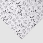 Monochromes schwarzes geometrisches Wirbelmuster Seidenpapier (Detail)