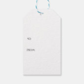 Monochromes schwarzes Muster mit geometrischen Sch Geschenkanhänger (Rückseite)