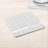 Monochromes schwarzes Muster mit geometrischen Sch Rechteckiger Pappuntersetzer (angewinkelt)