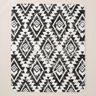 Monochromes Stammes-Ethno-Nahtlosmuster Sherpadecke