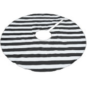 Monochromes Streifendesign Polyester Weihnachtsbaumdecke (Schrägansicht)