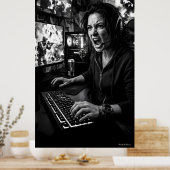 Monochromes Total-Rage-Gaming-Room-Poster Poster (Küche)