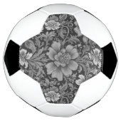 Monochromes Vintage-Blumenmuster Fußball (Gedreht)
